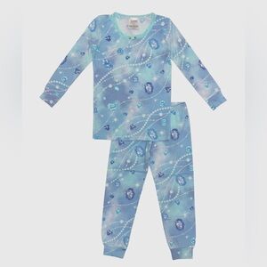 Esme girls Blue gemstone diamond print Pajamas 5T
